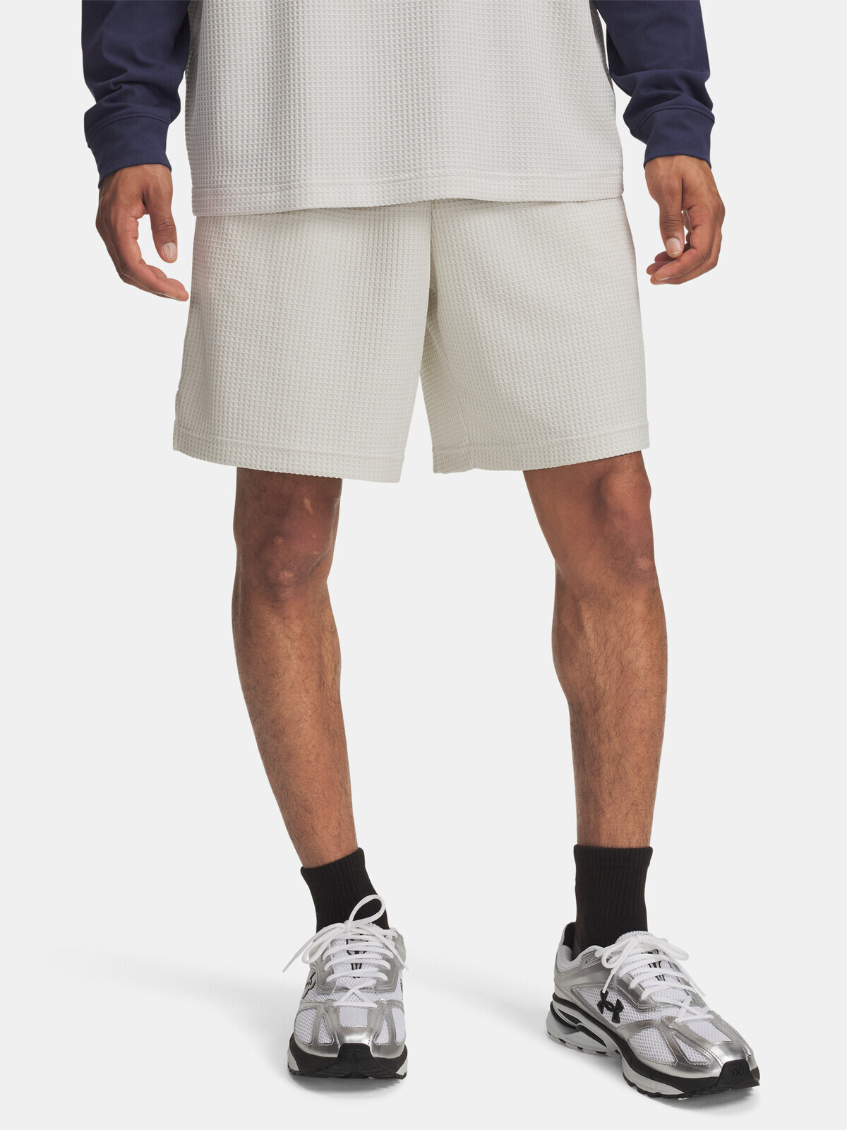Pánské kraťasy Under Armour UA Rival Waffle Short-WHT - Pánské