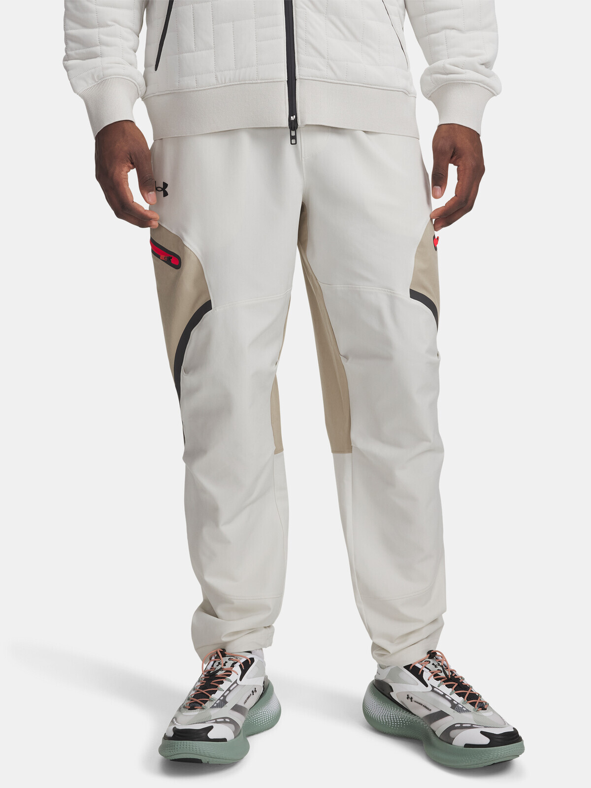 Pánské sportovní kalhoty Under Armour UA Unstoppable Cargo Pant-WHT - Pánské