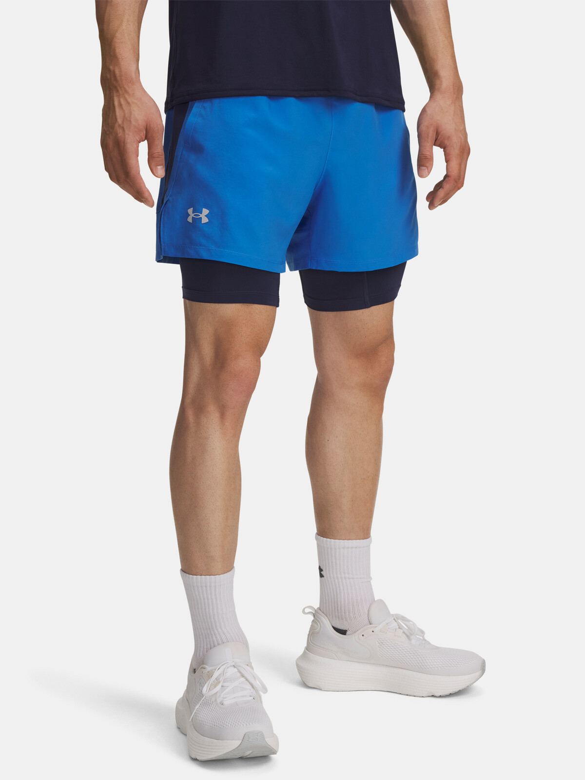 Pánské kraťasy Under Armour UA LAUNCH 5'' 2-IN-1 SHORTS-BLU - Pánské
