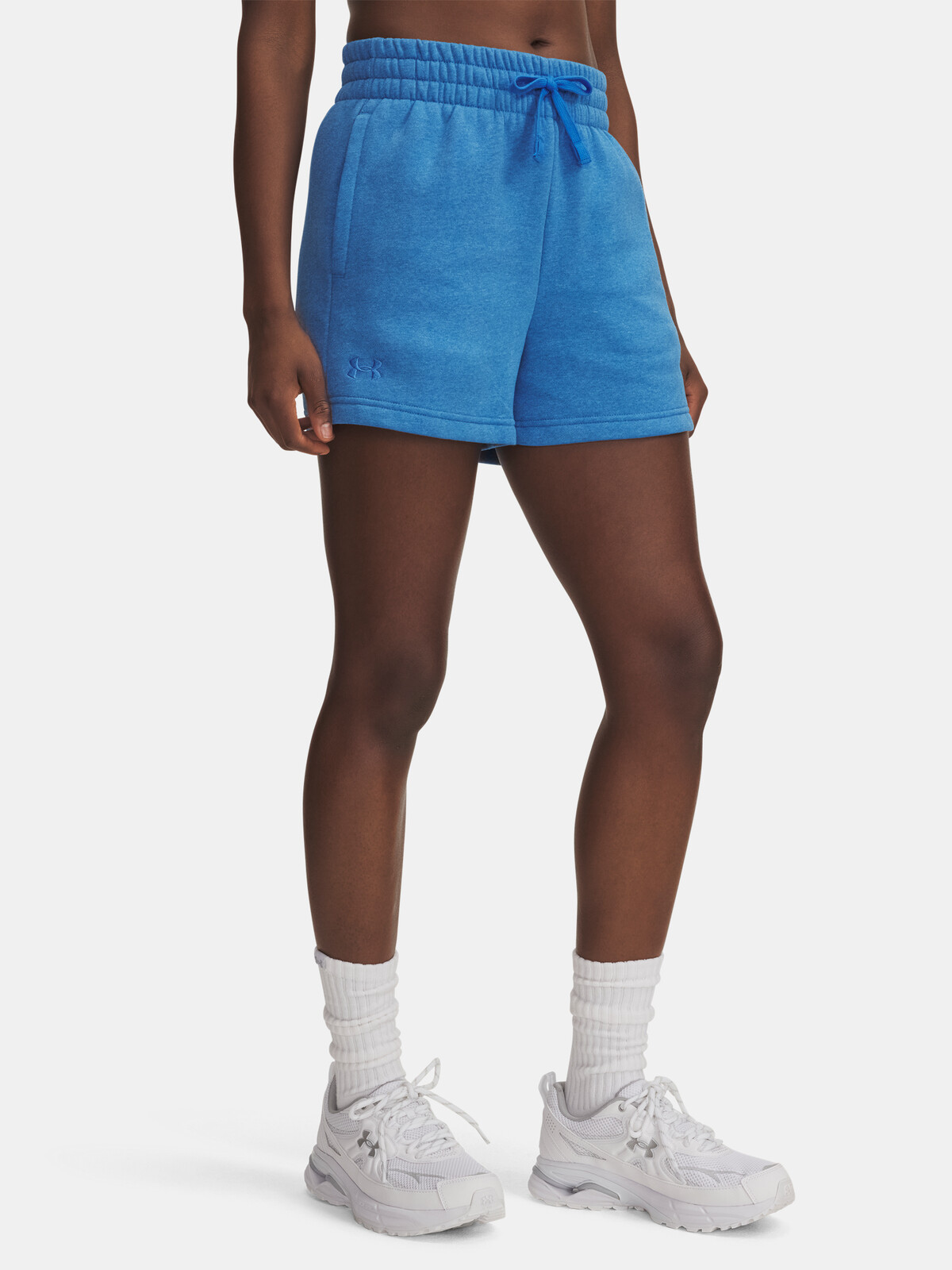 Dámské kraťasy Under Armour Rival Fleece Short-BLU - Dámské