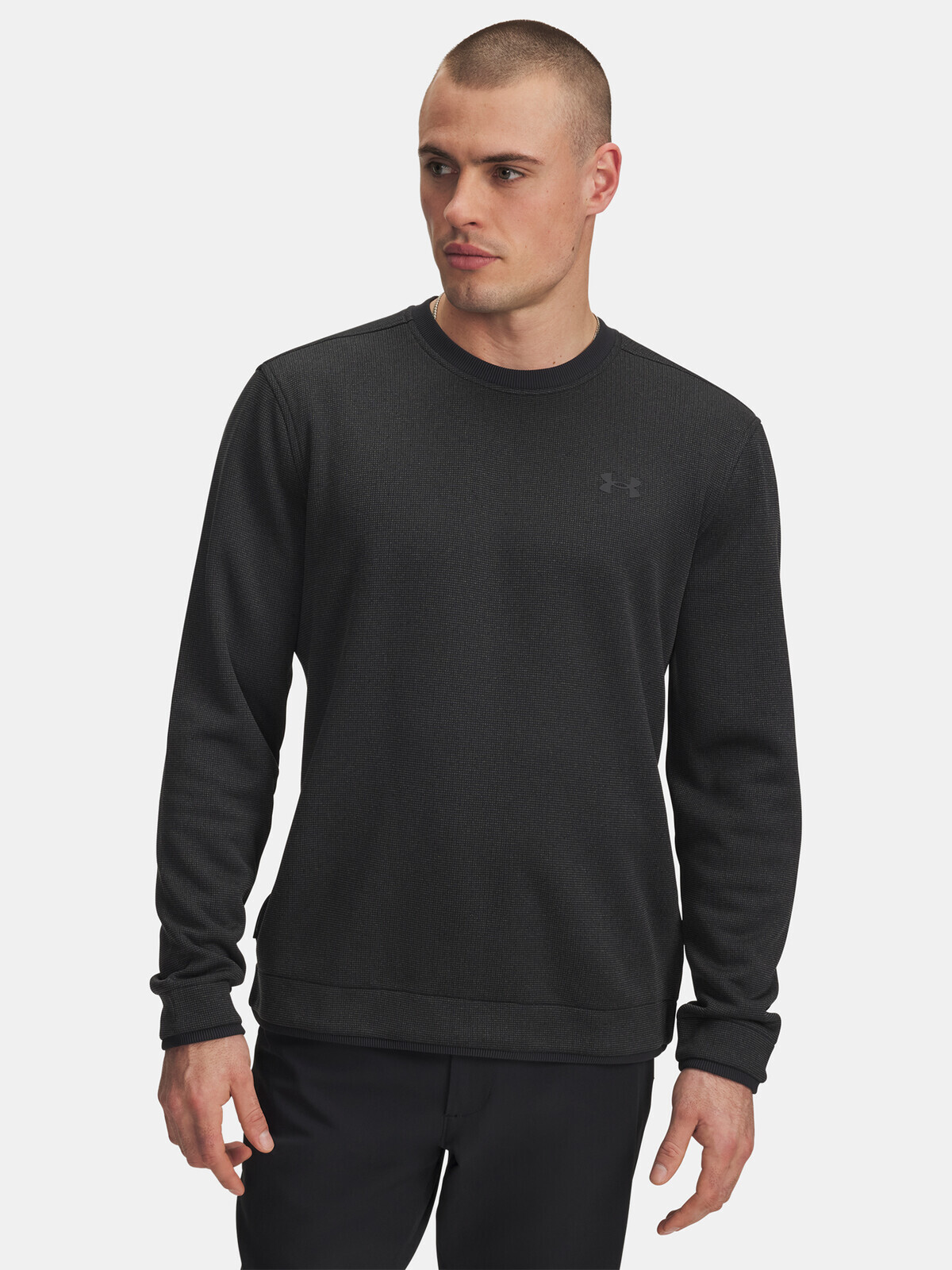 Pánská mikina Under Armour UA M Sweater Fleece Crew-BLK - Pánské