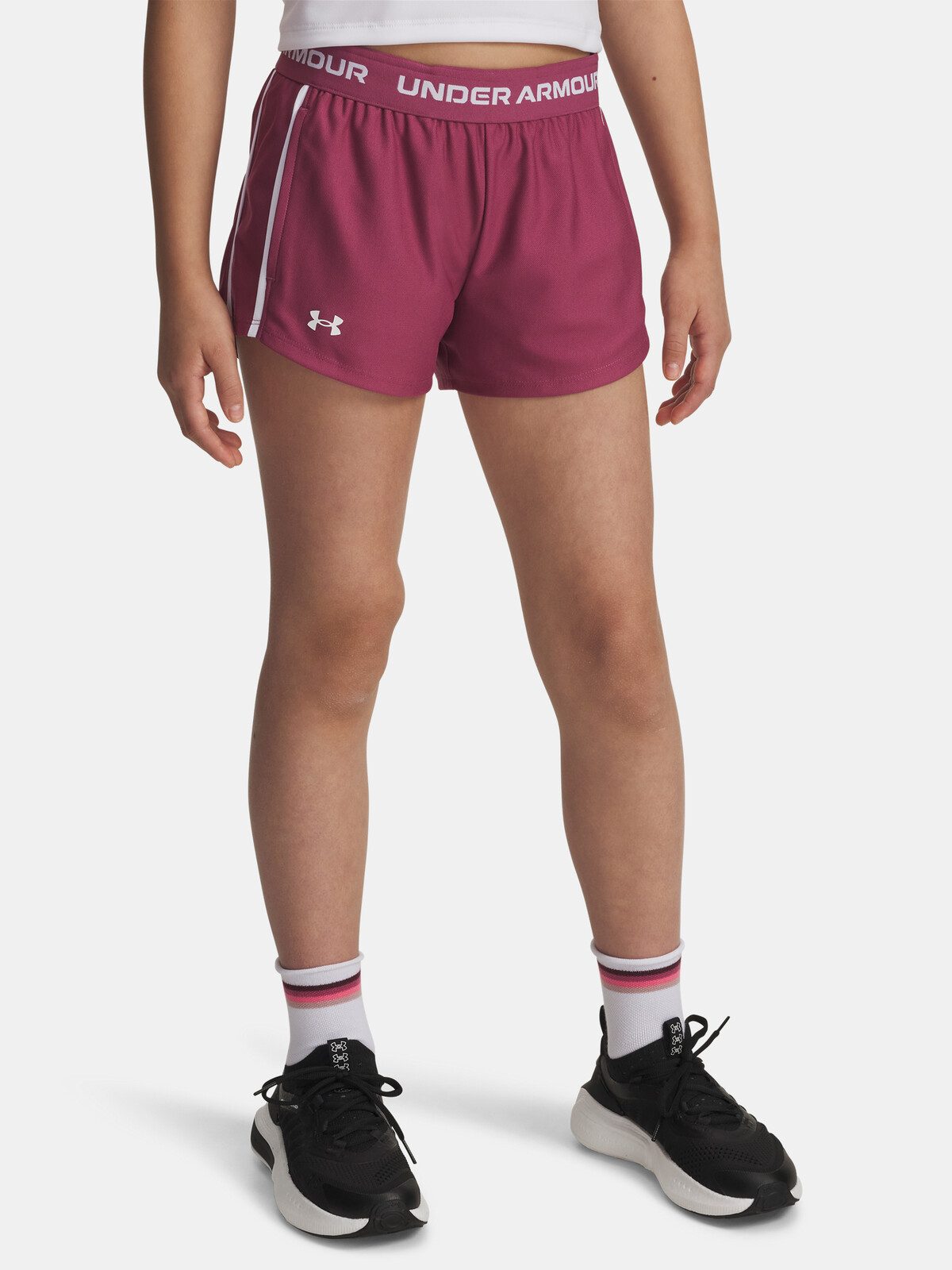 Dívčí kraťasy Under Armour G Tech Play Up Short-RED - Holky