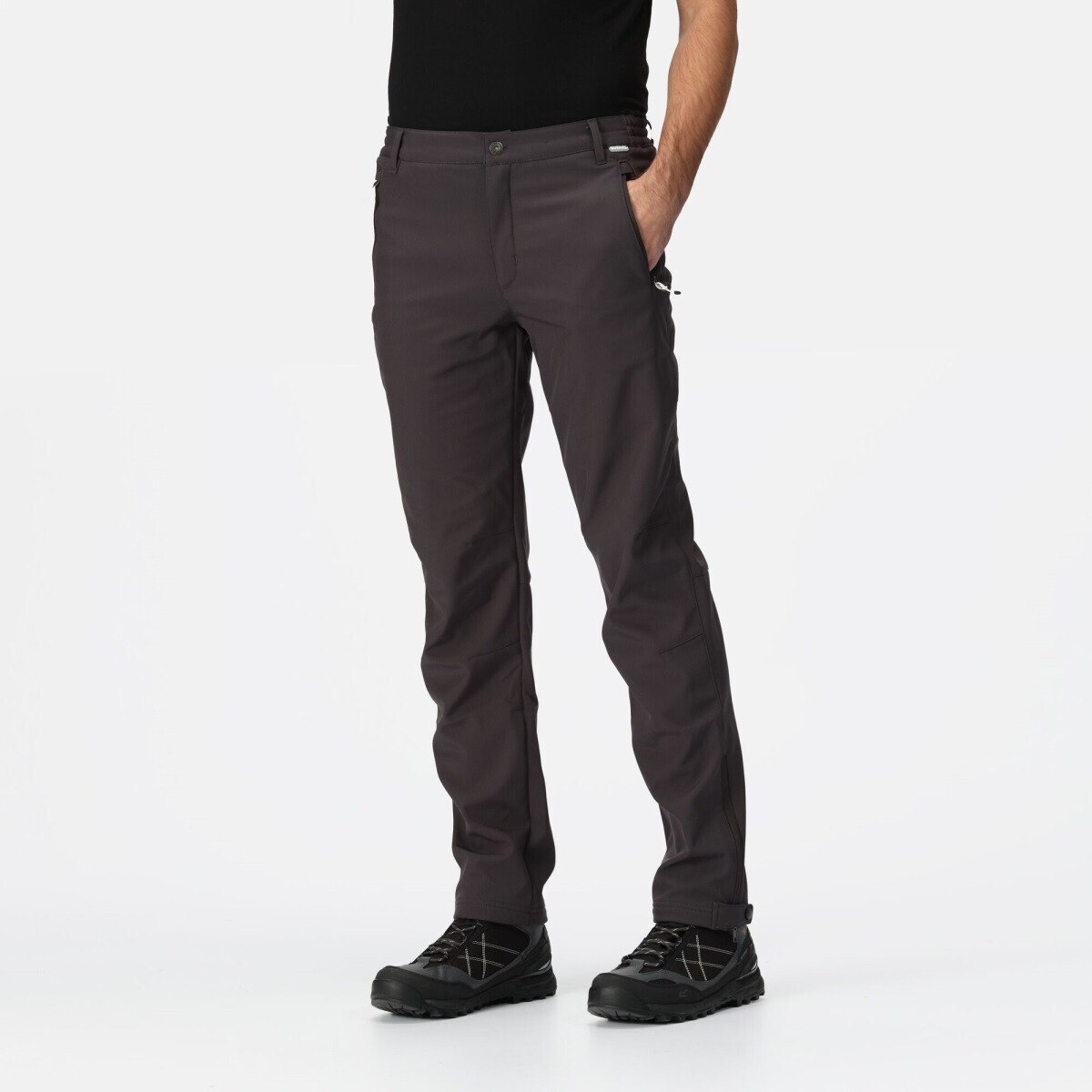 Pánské softshellové kalhoty regatta geo softshell ii tmavě šedá s