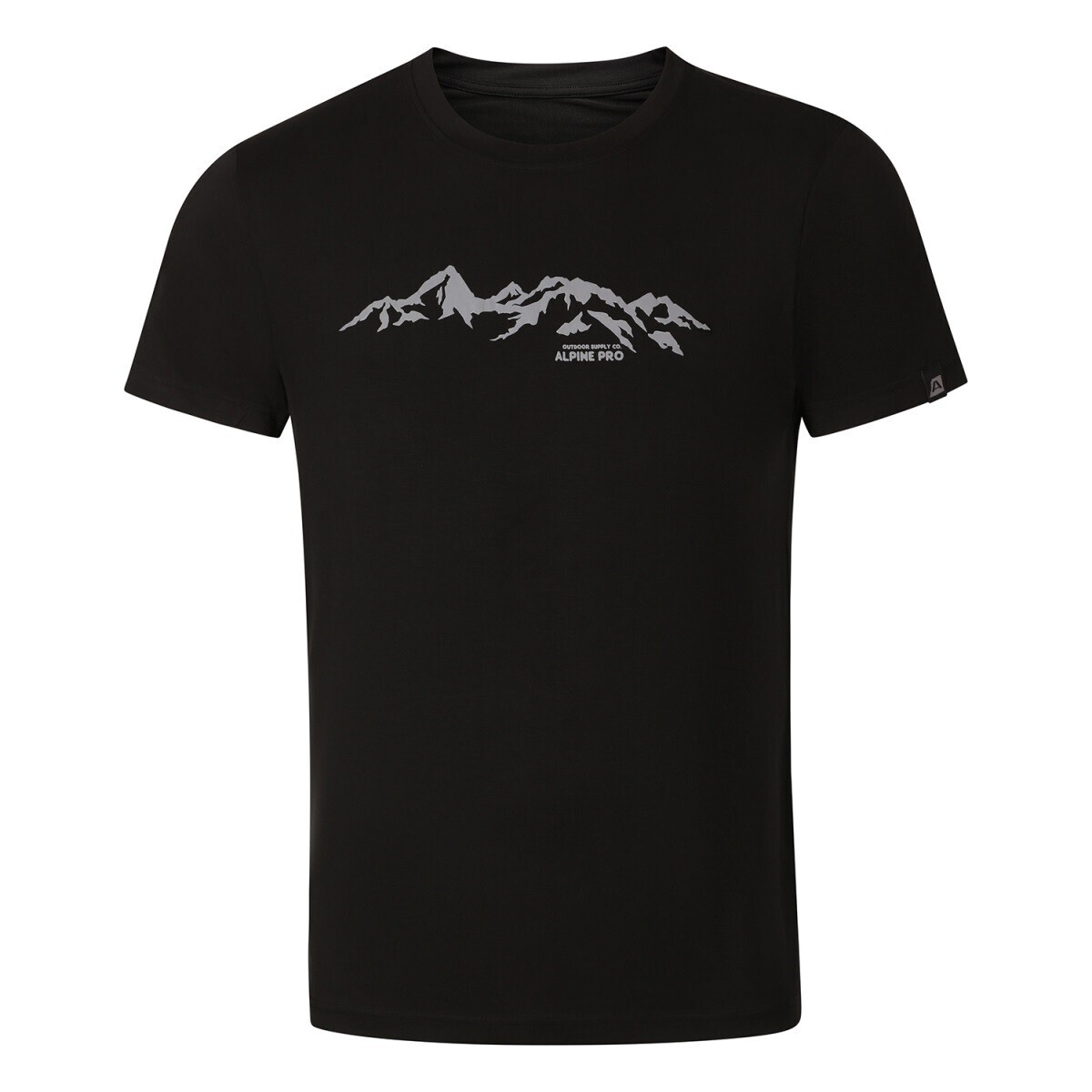 Pánské funkční triko s antibakteriální úpravou alpine pro lyor černá xs