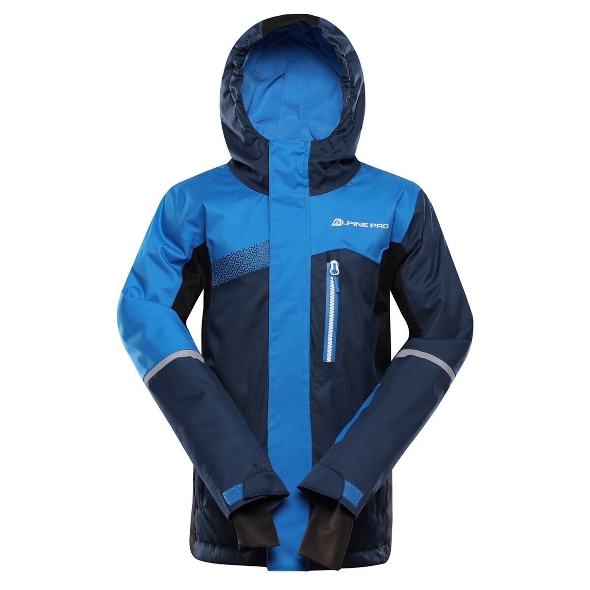 Dětská lyžařská bunda s membránou ptx snow alpine pro dearo 2 modrá 140-146