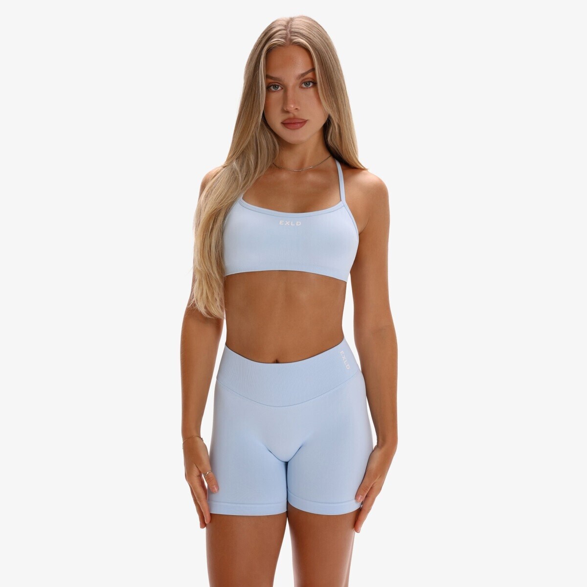 Dámská bezešvá sportovní podprsenka exalted impact elevate 2.0 světle modrá  xs