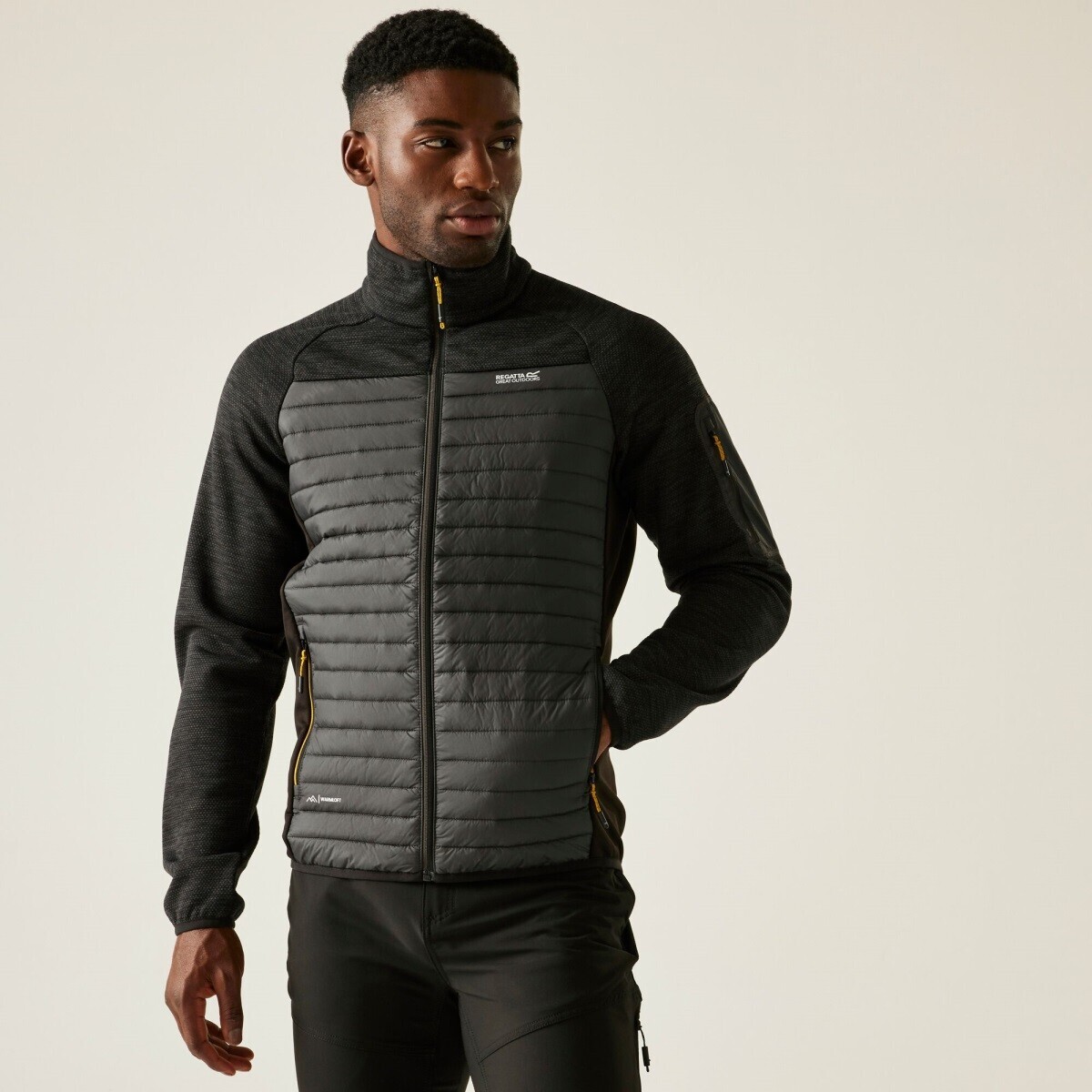 Pánská hybridní bunda regatta ceden šedá/černá s