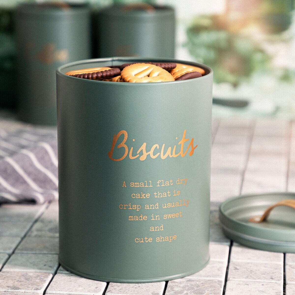 Dóza s víkem| ESCILLE | na sušenky | 17x13 cm | 872834