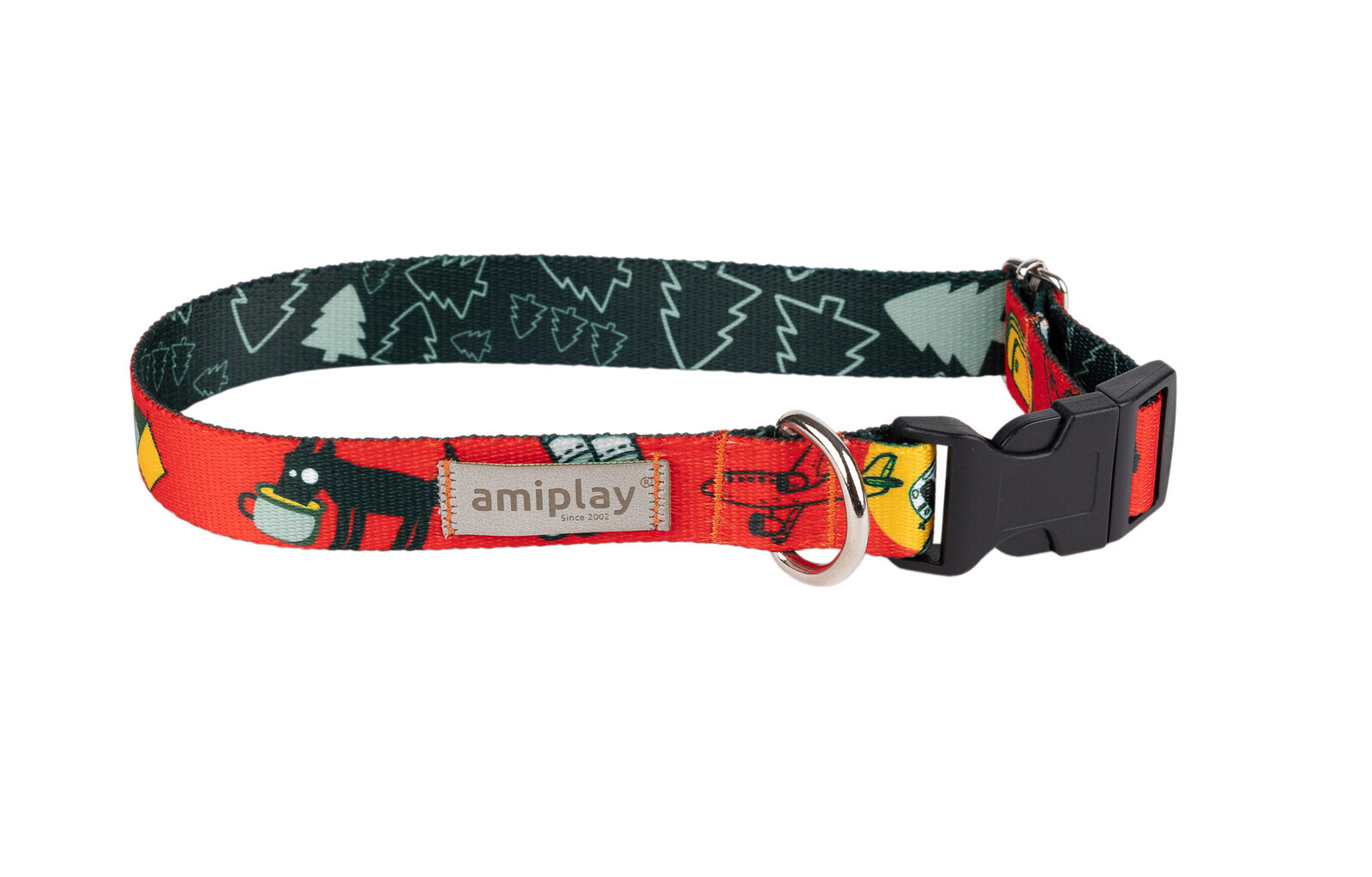 Obojek pro psy nastavitelný MIKO červená velikost S, M, L, XL Rozměr: M - 25-40x2,0 cm