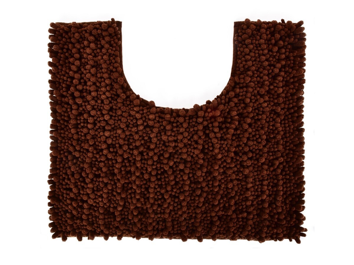 SASANKA® | WC předložka | 50 × 45 cm | jemné 3D mikrovlákno | protiskluzová úprava | čokoládová