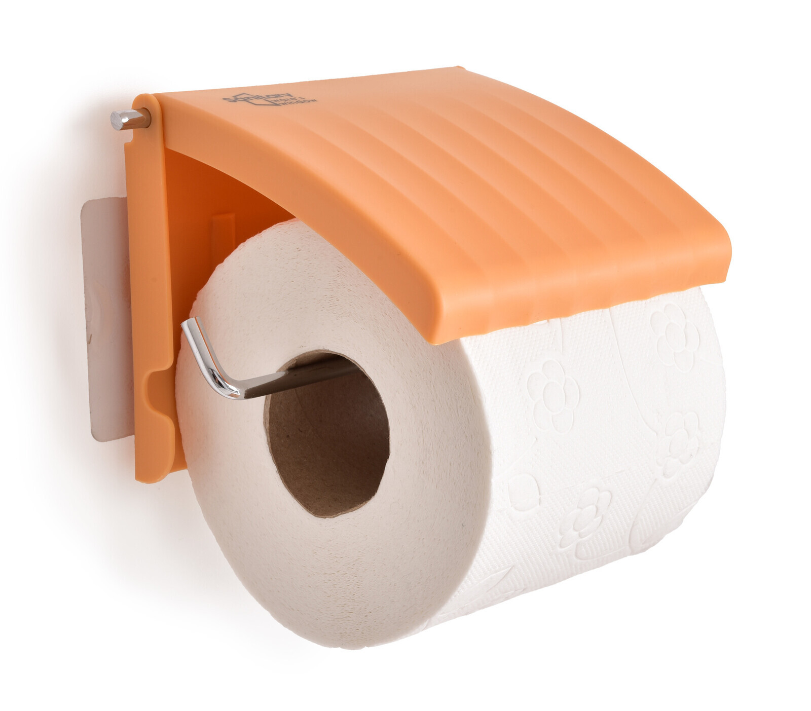 BATH | nástěnný držák na toaletní papír | kov + plast | samolepicí montáž bez vrtání | meruňkový