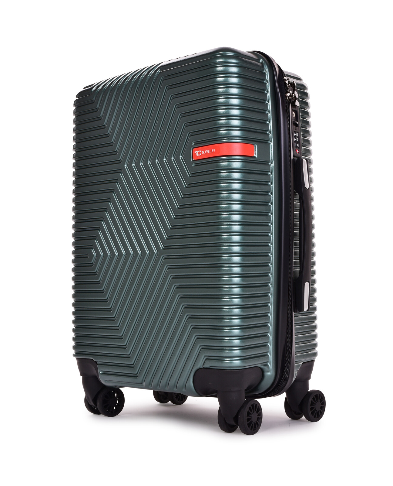 FC TRAVELLER | palubní kufr 55 cm do letadla | 4 kolečka 360°, TSA zámek & výsuvná rukojeť | petrolejový