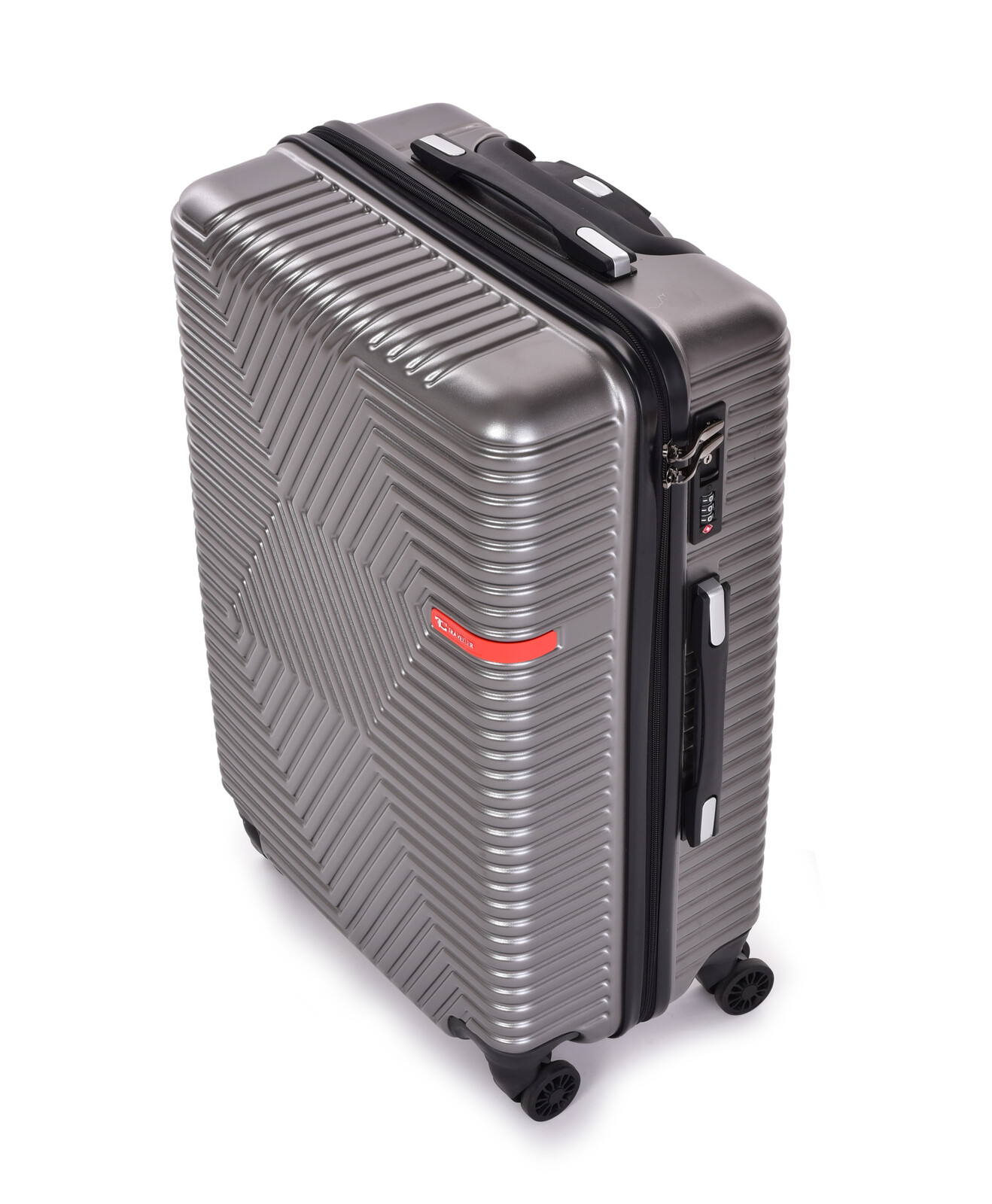 FC TRAVELLER | střední cestovní kufr 66 cm | 4 kolečka 360°, TSA zámek & výsuvná rukojeť | platinový