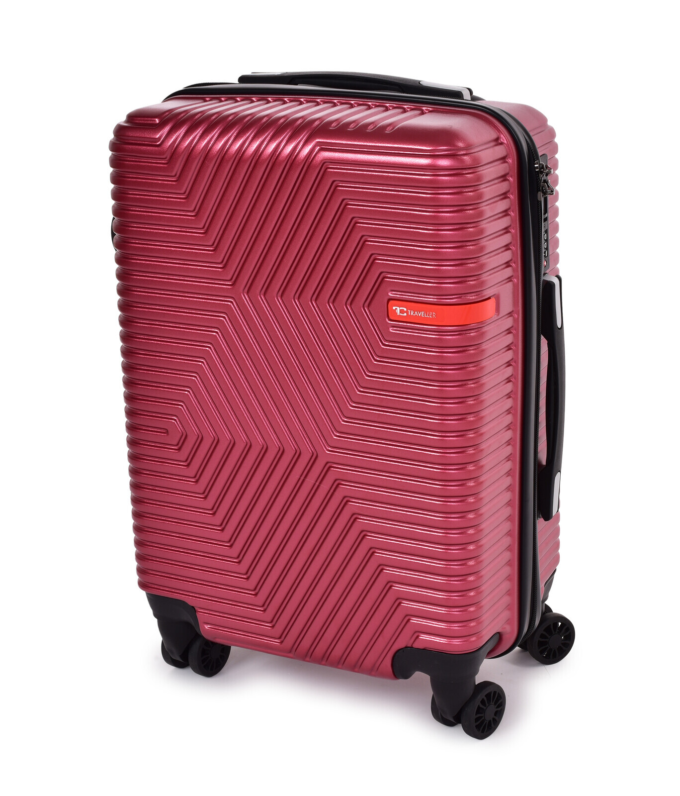 FC TRAVELLER | palubní kufr 55 cm do letadla | 4 kolečka 360°, TSA zámek & výsuvná rukojeť | vínový