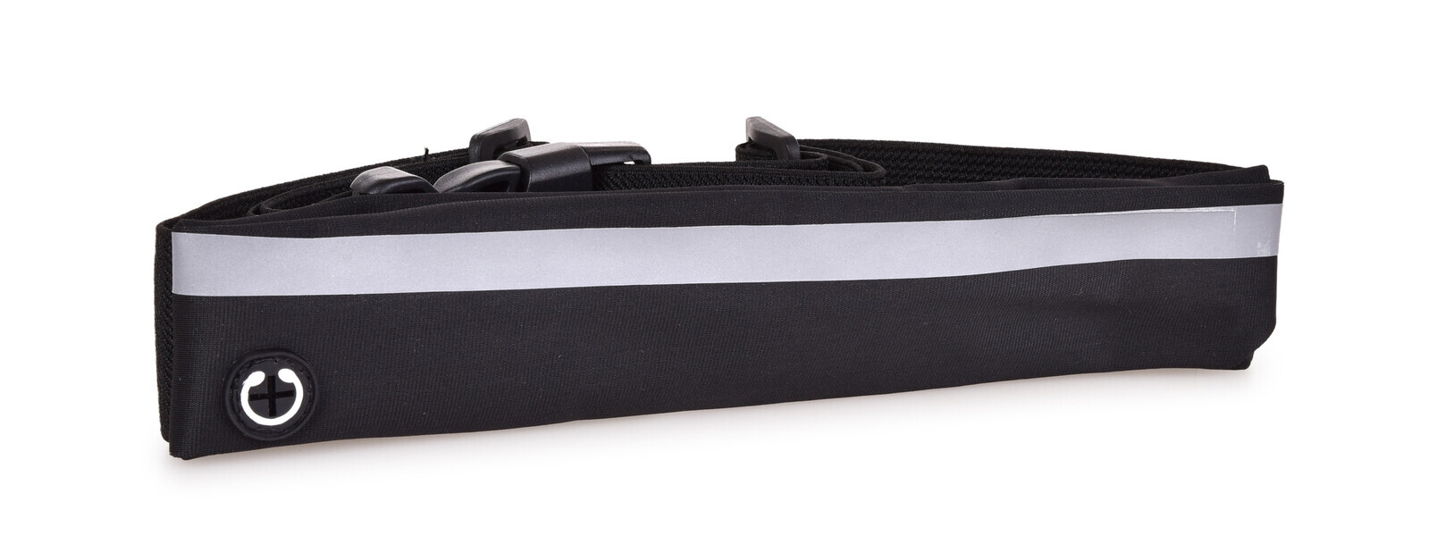 FC SPORT | elastické černé pouzdro na běhání kolem pasu | nepromokavé, s reflexní páskou & otvorem na sluchátka