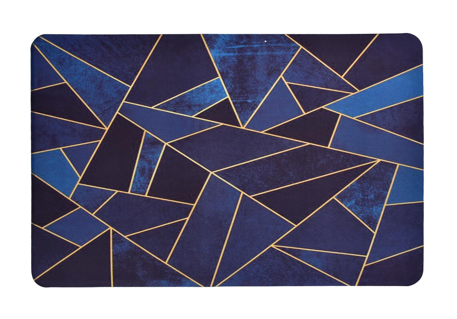 SPA | ULTRASAVÁ křemelinová koupelnová předložka | rychleschnoucí & protiskluzová | 50 × 80 cm | geometrix blue