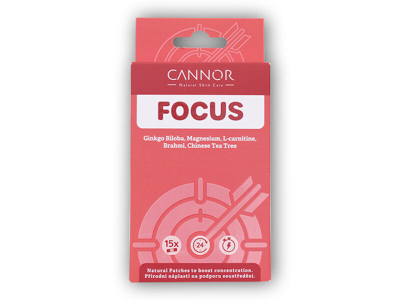 Cannor Přírodní náplasti Focus 15 ks