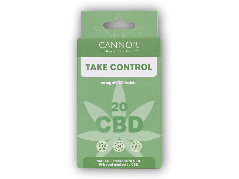 Cannor Přírodní náplasti CBD Take control 15 ks
