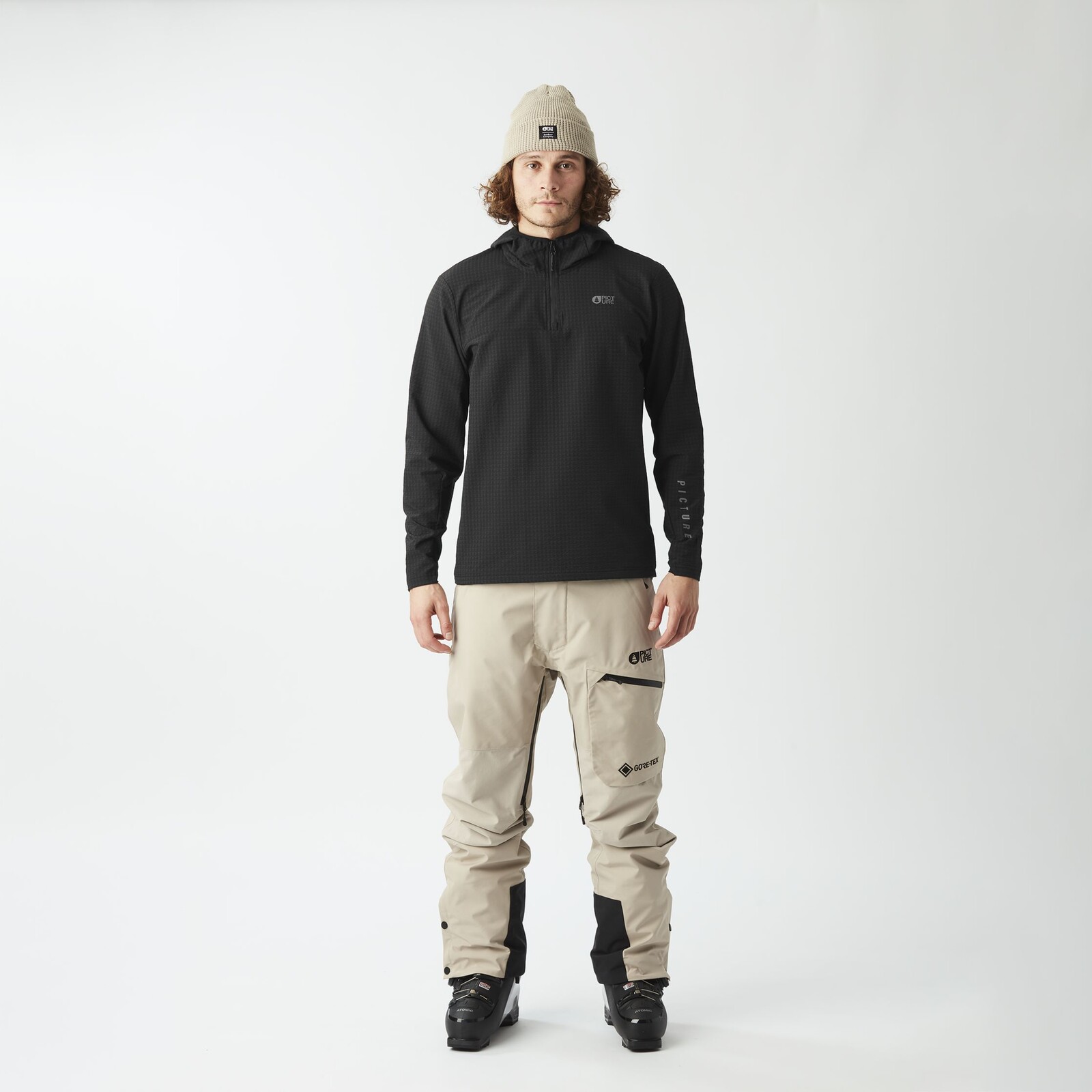 PICTURE Paraga 1/4 Zip, Black velikost: L