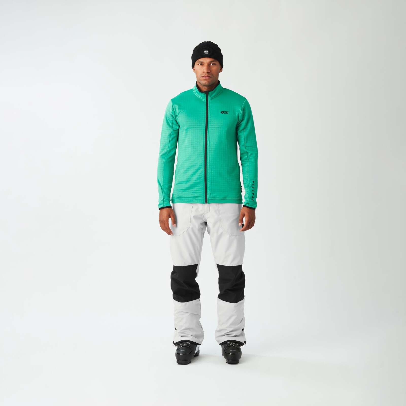 PICTURE Bake Grid Full Zip, Emerald velikost: L