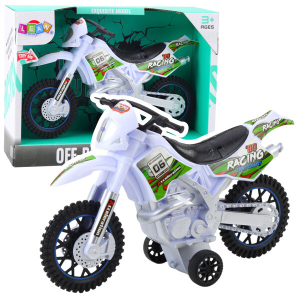 mamido Motorka Crossbike Off-Road s efekty bílá