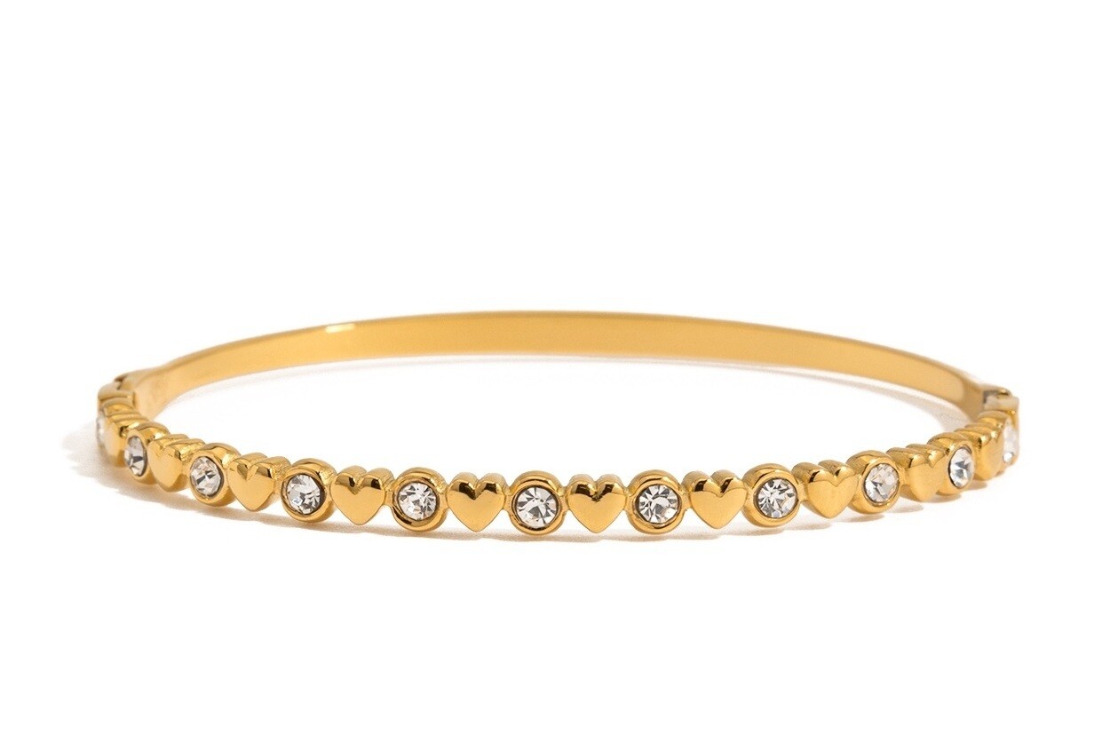 ELENYS Amelie – pozlacený náramek 18K žluté zlato Délka náramku: 19,5 cm / průměr 6,1 cm