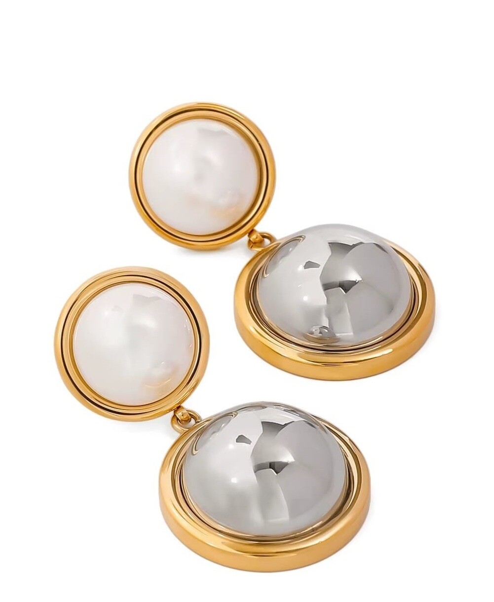 ELENYS Mirror –  pozlacené náušnice 18K žluté zlato