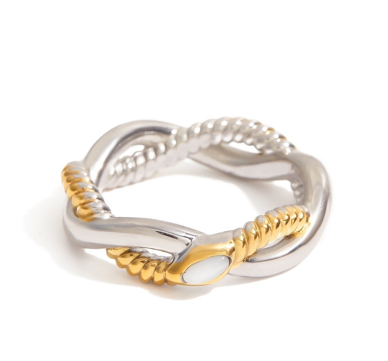 ELENYS Balance – pozlacený prsten 18K žluté zlato Velikost: 6 (EU: 51-53)