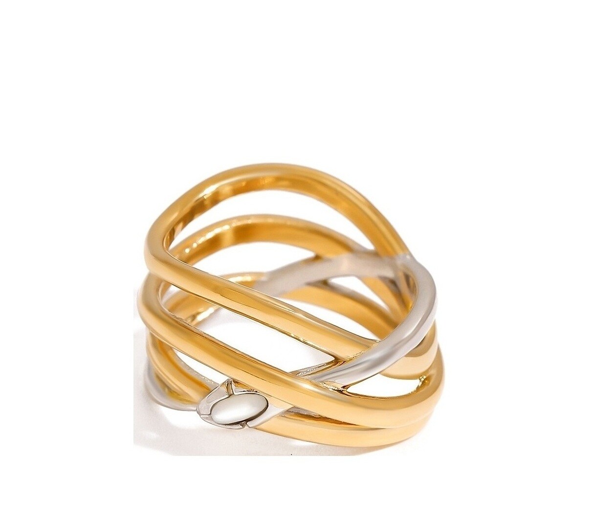ELENYS Harmony – pozlacený prsten 18K žluté zlato Velikost: 6 (EU: 51-53)