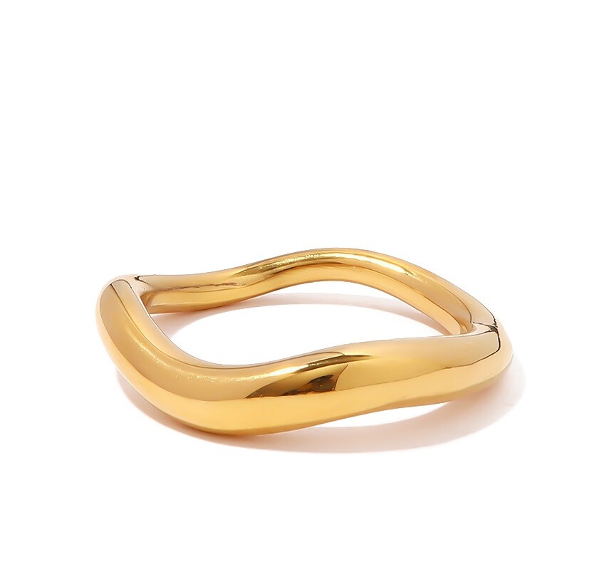 ELENYS Calm – pozlacený prsten 18K žluté zlato Velikost: 6 (EU: 51-53)