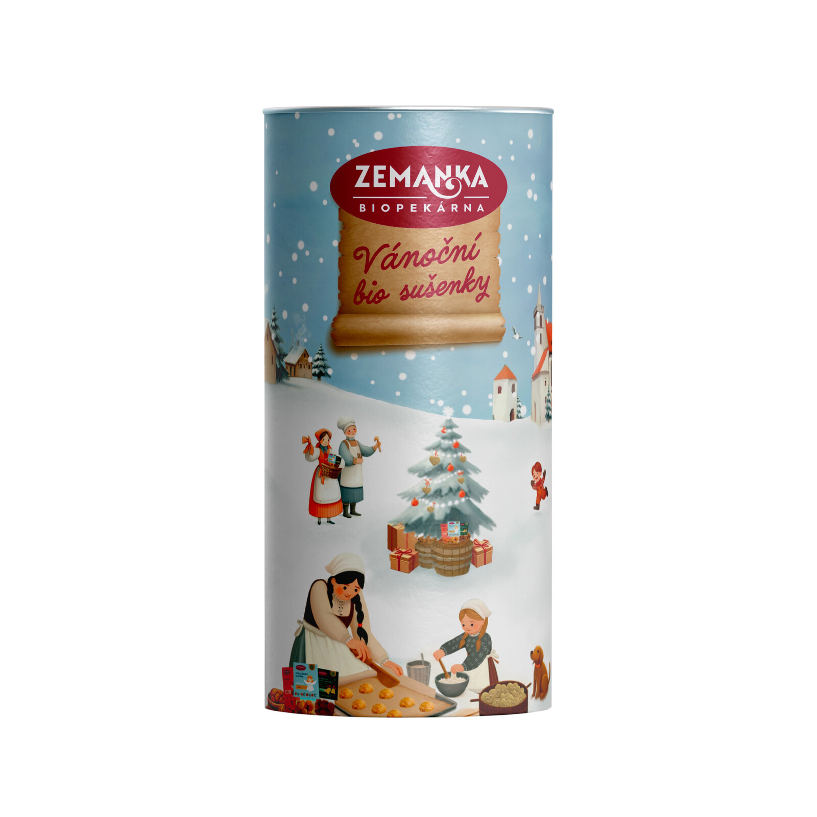 ZEMANKA Vánoční bio sušenky v tubusu 3 x 70 g