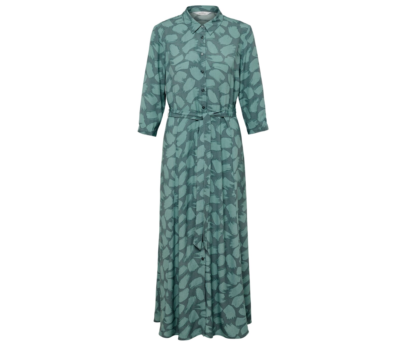 Tchibo - Košilové šaty s potiskem - pro ženy - vel. 38 - barva: zelená/s potiskem