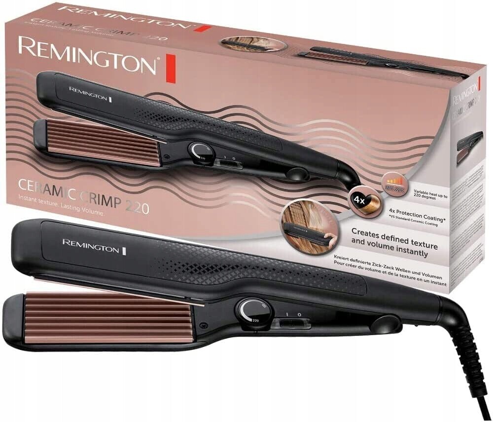 Keramická vroubkovačka na vlasy Remington S3580 turmalínová Crimp Mata Pro