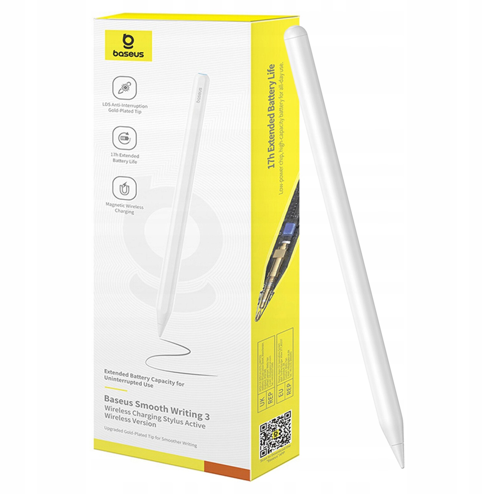 Baseus Aktivní Stylus Bezdrátové Nabíjení Magentický Stylus Přesný