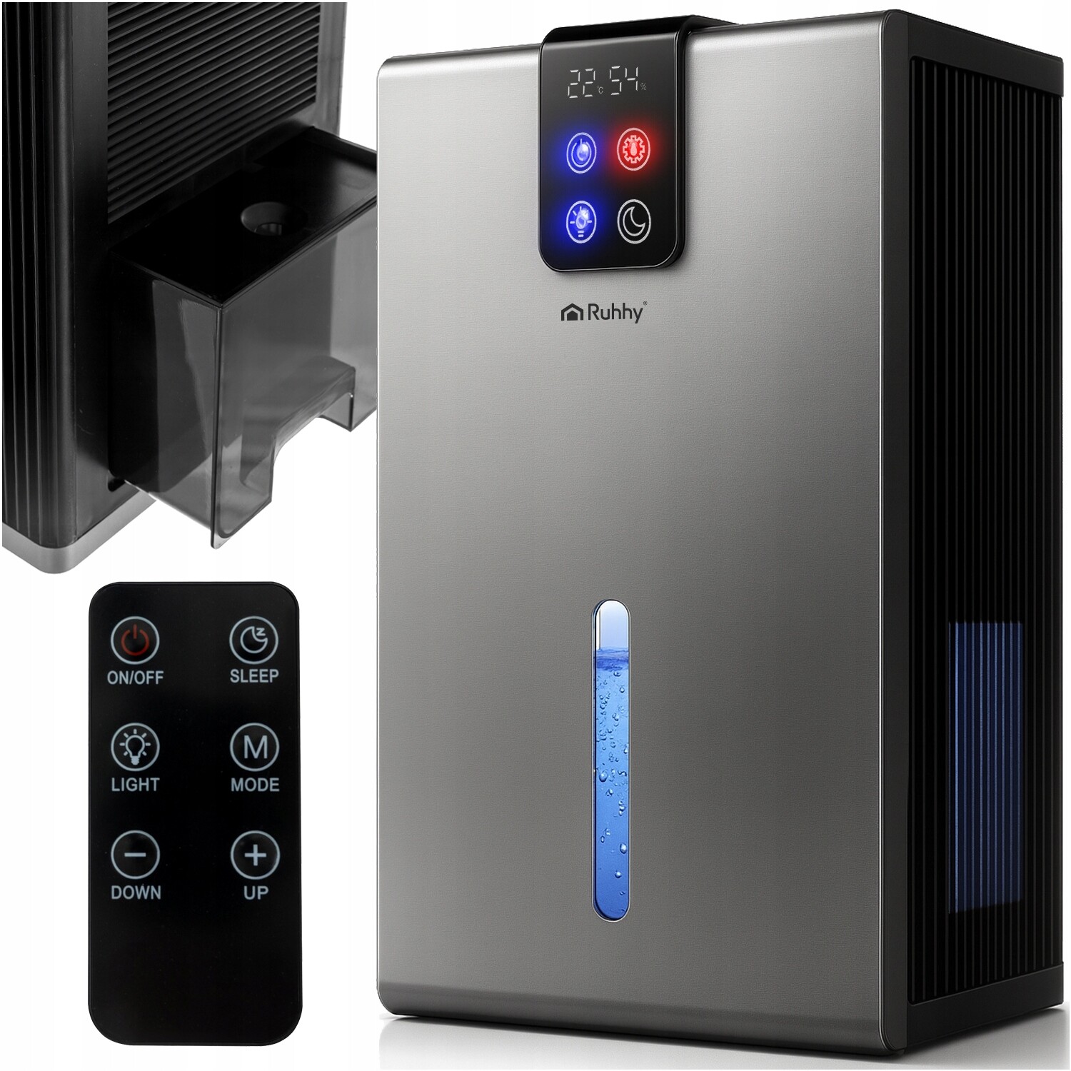 Odvlhčovač vzduchu Pohlcovač vlhkosti Hygrostat Vlhkoměr Výkonný 1L/24h