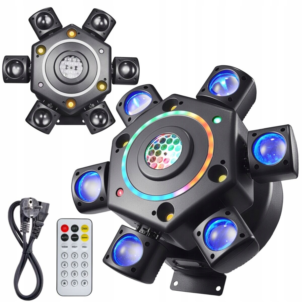 Pohyblivý Světelný Multiefekt 7v1 Beam Kaleido/gobo Ring Stroboskop Laser