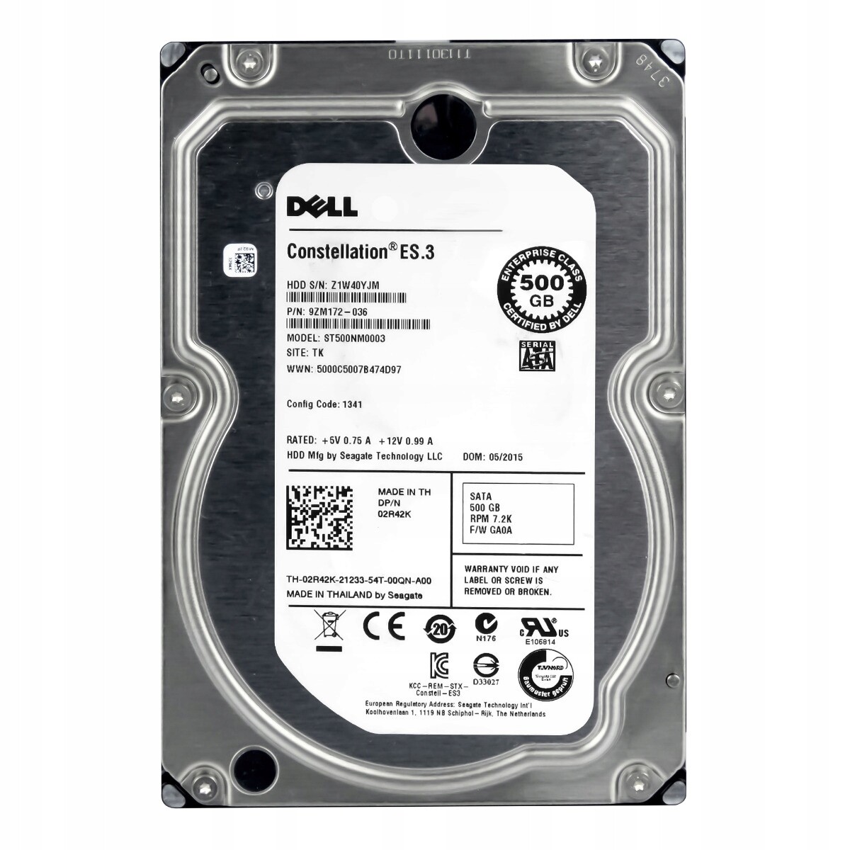 Dell 02R42K 500GB 7.2K 64MB Sata III 3.5'' ST500NM0003