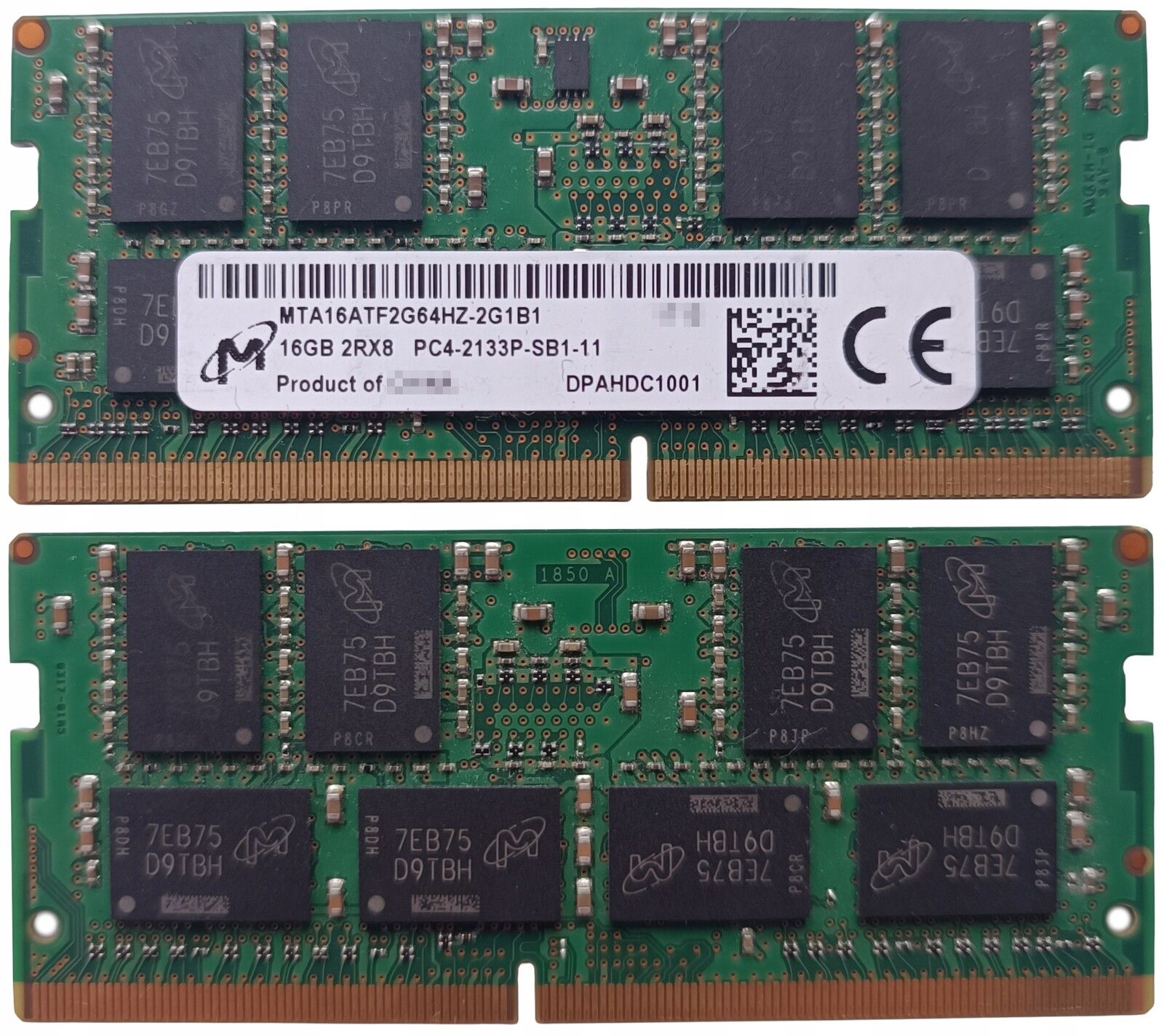 (n) 16GB 1*16GB Micron DDR4 2133MHz 1,2V MTA16ATF2G64HZ-2G1B1