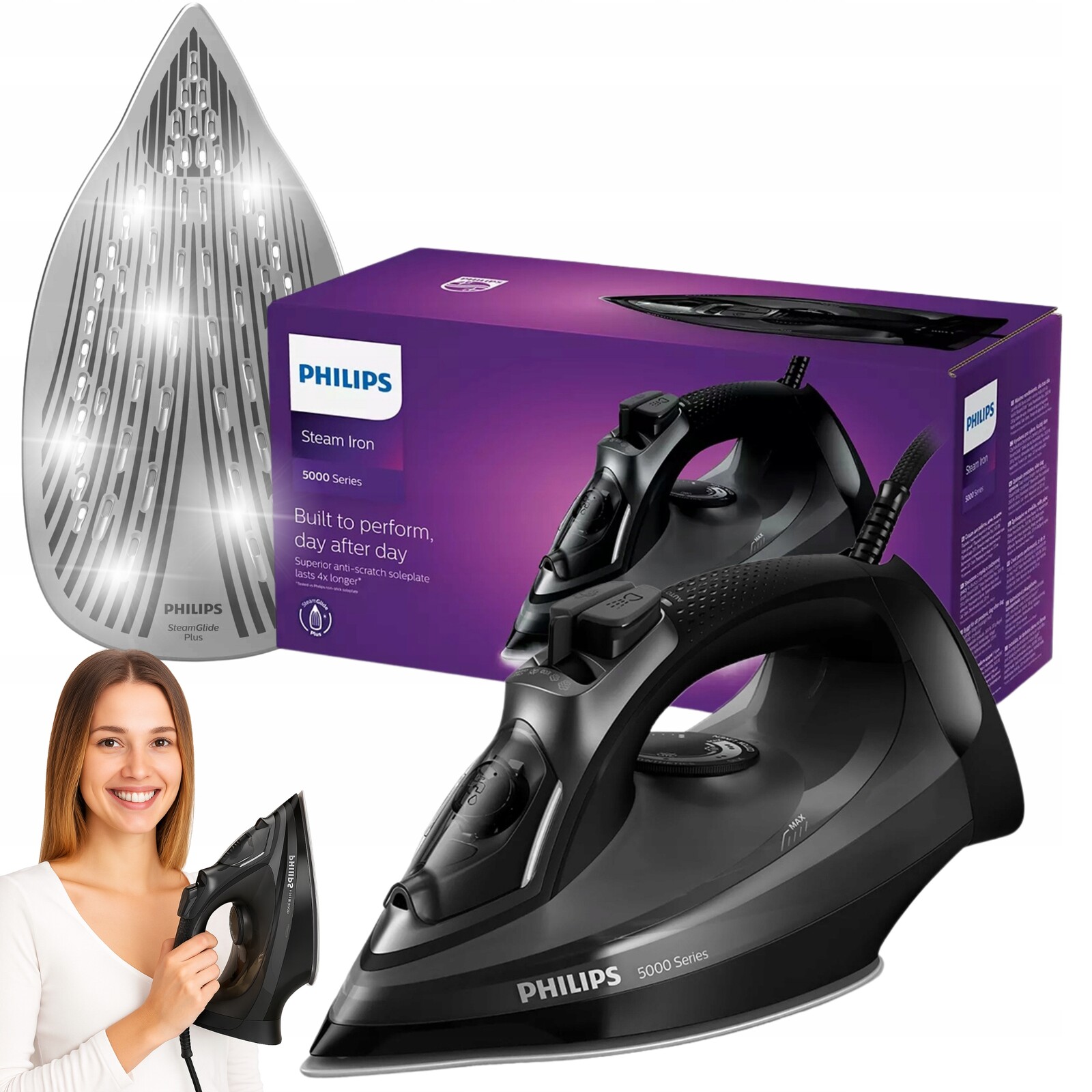 Žehlička Philips Series 5000 SteamGlide Steamer Generátor Páry