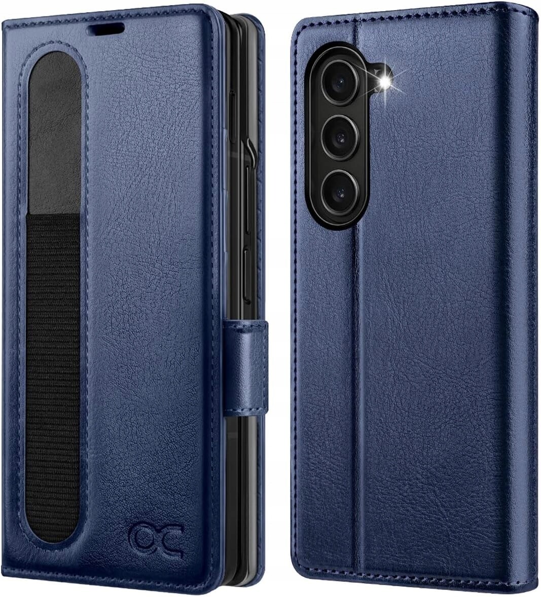 Ocase pouzdro pro Samsung Galaxy Z Fold 6 peněženka tmavě modré Rfid sklo
