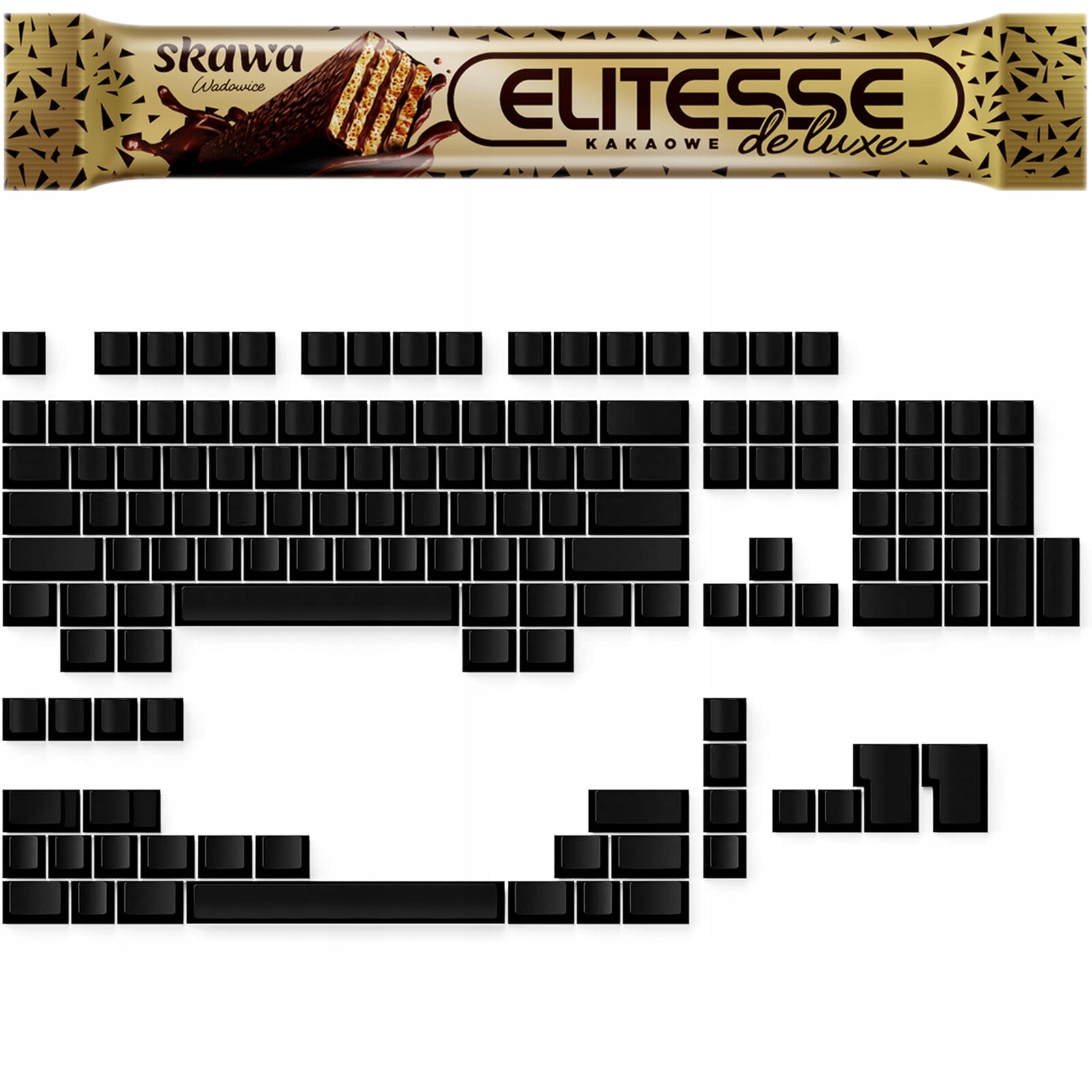 139 ks prázdných krytek na klávesy Pbt pro mechanické klávesnice Černé