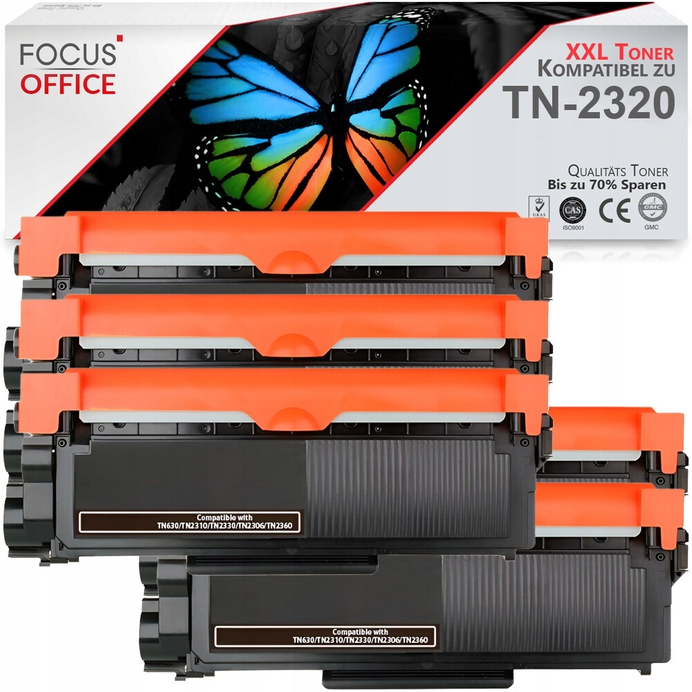 5x toner TN-2320 XL pro Brother HL-L2300D, MFC-L2700DW, DCP-L2540DW, DCP-L2520