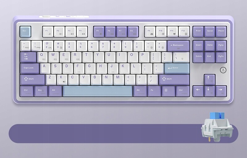 Bezdrátová herní klávesnice AK870 s podsvícenými klávesami