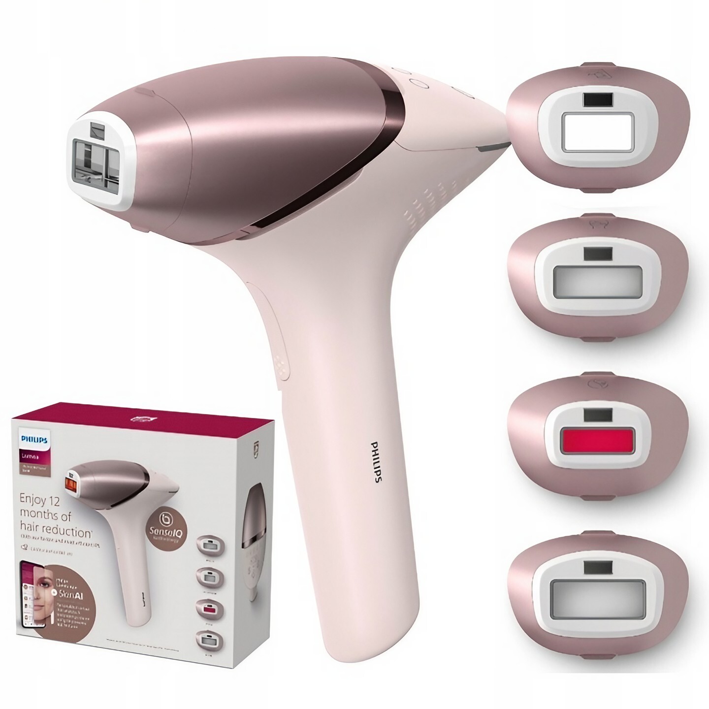 Ipl epilátor Philips Lumea 9900 Dámská Depilace Světlem 4 Nástavce