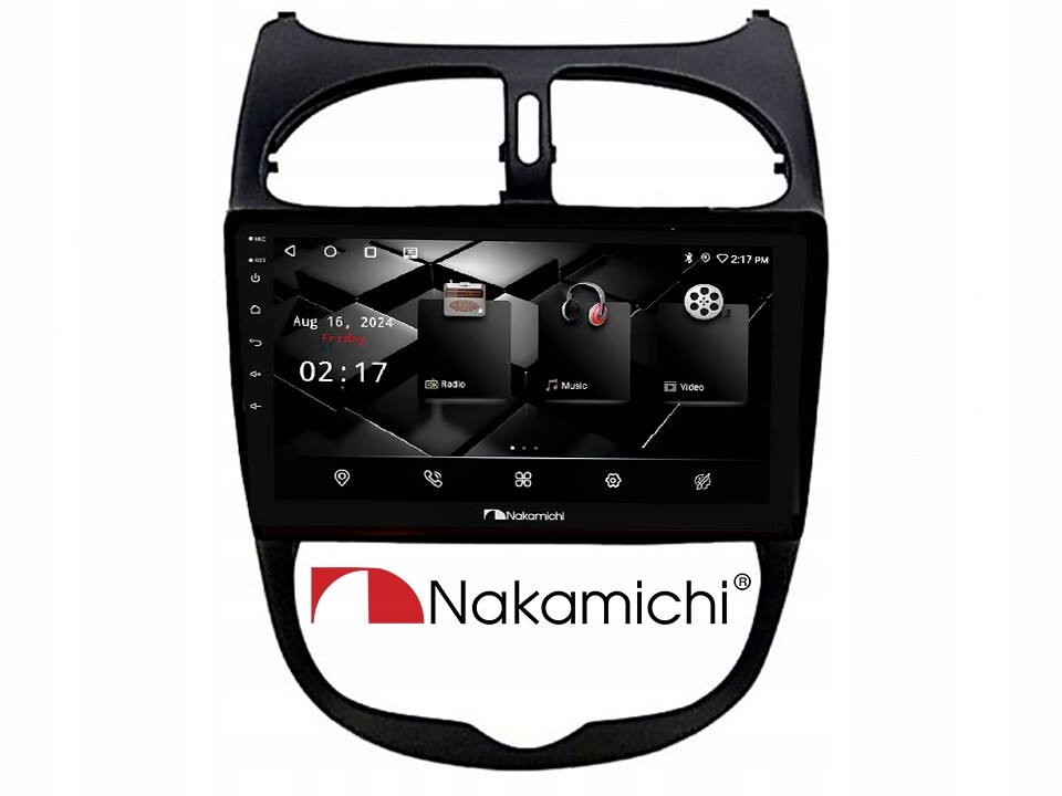 Nakamichi NAM5260 Peugeot 206 2002-2010 2/32 Android, CarPlay, Bluetooth