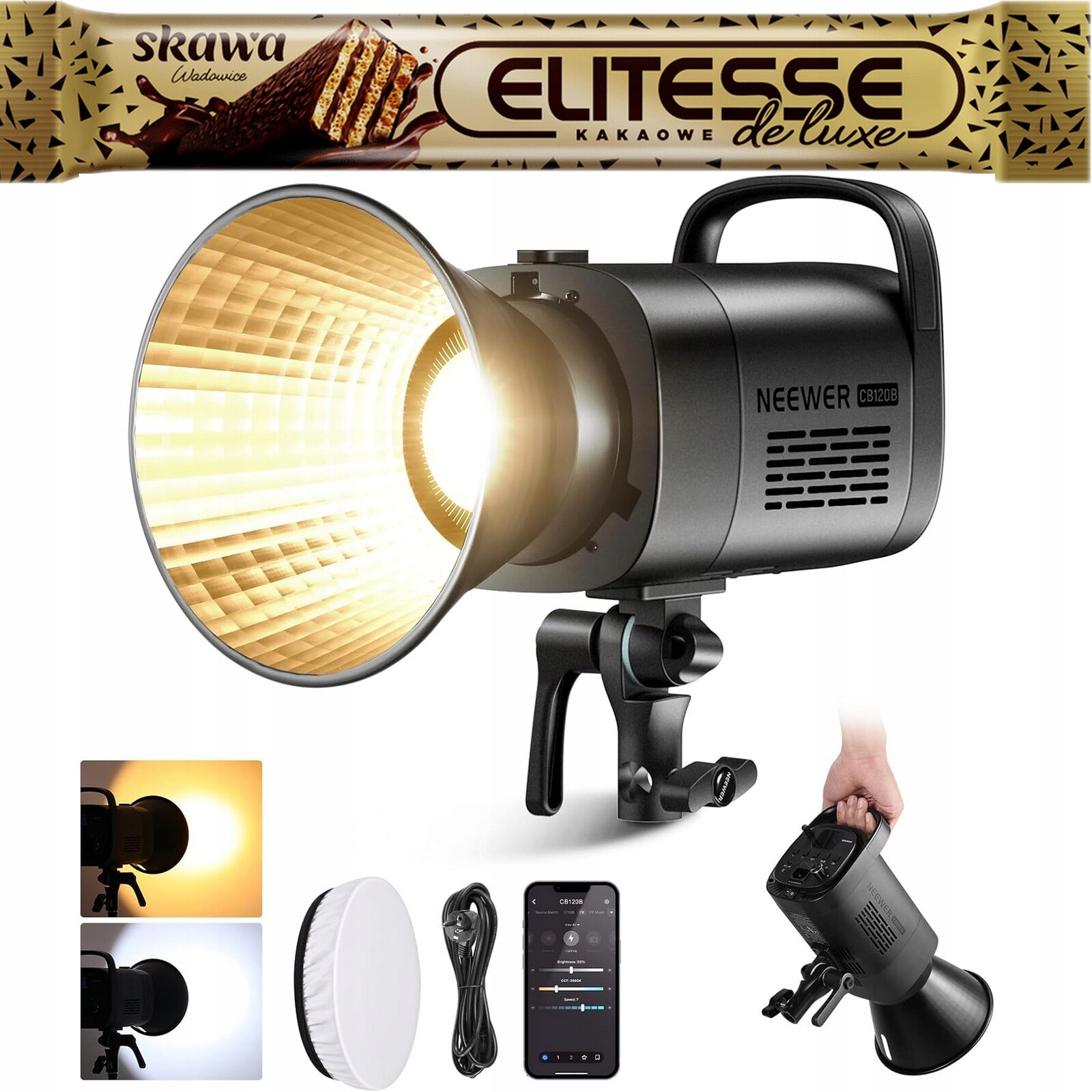 Neewer CB120B Led video lampa 120 W aplikace 2700 K-6500 K Markowa