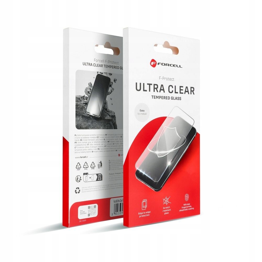 Tvrzené Sklo Forcell Ultra Clear Glass pro iPhone 13, černé