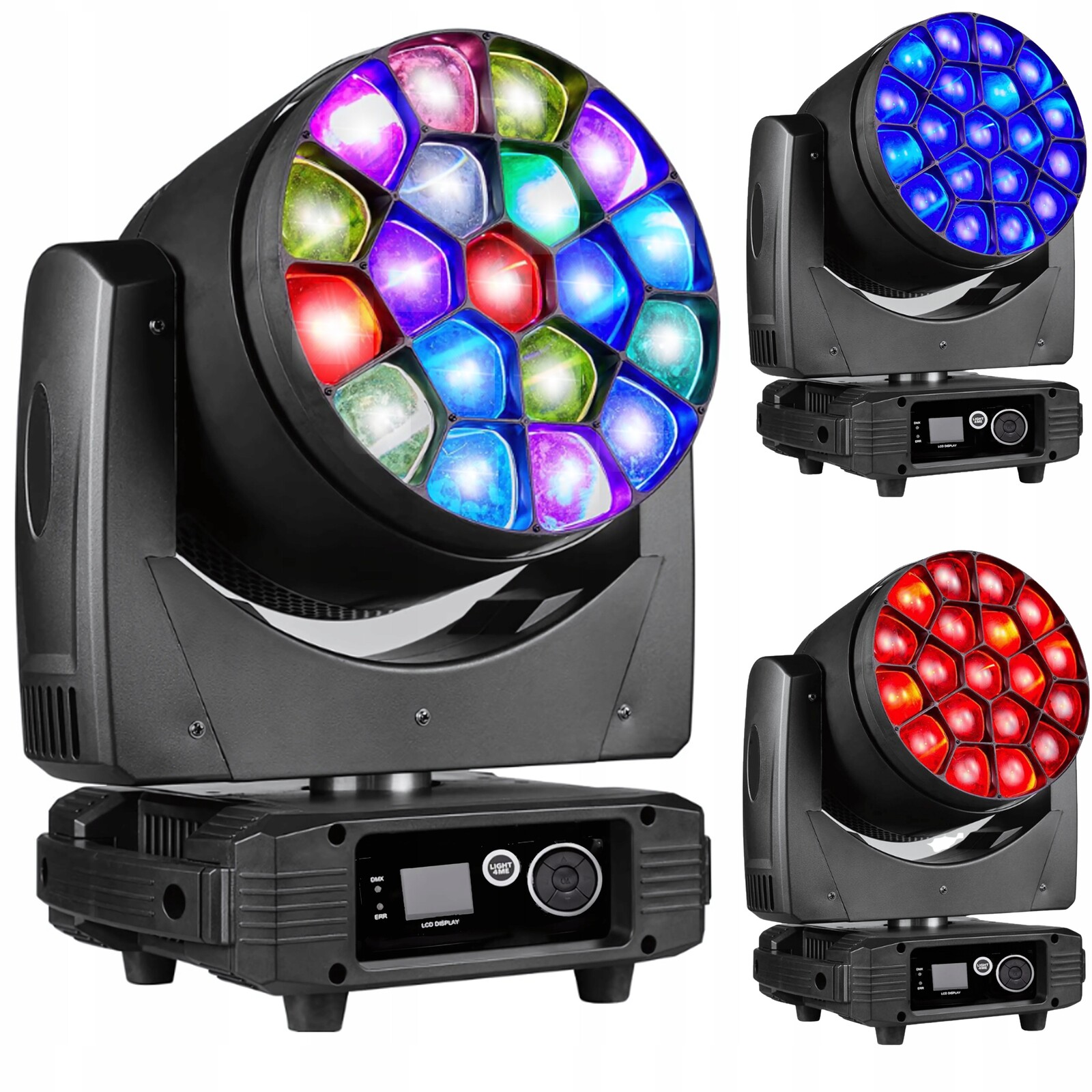 2x Led Scénická Pohyblivá Hlava LIGHT4ME Galaxy Mkii 19x15W Led Rgbw