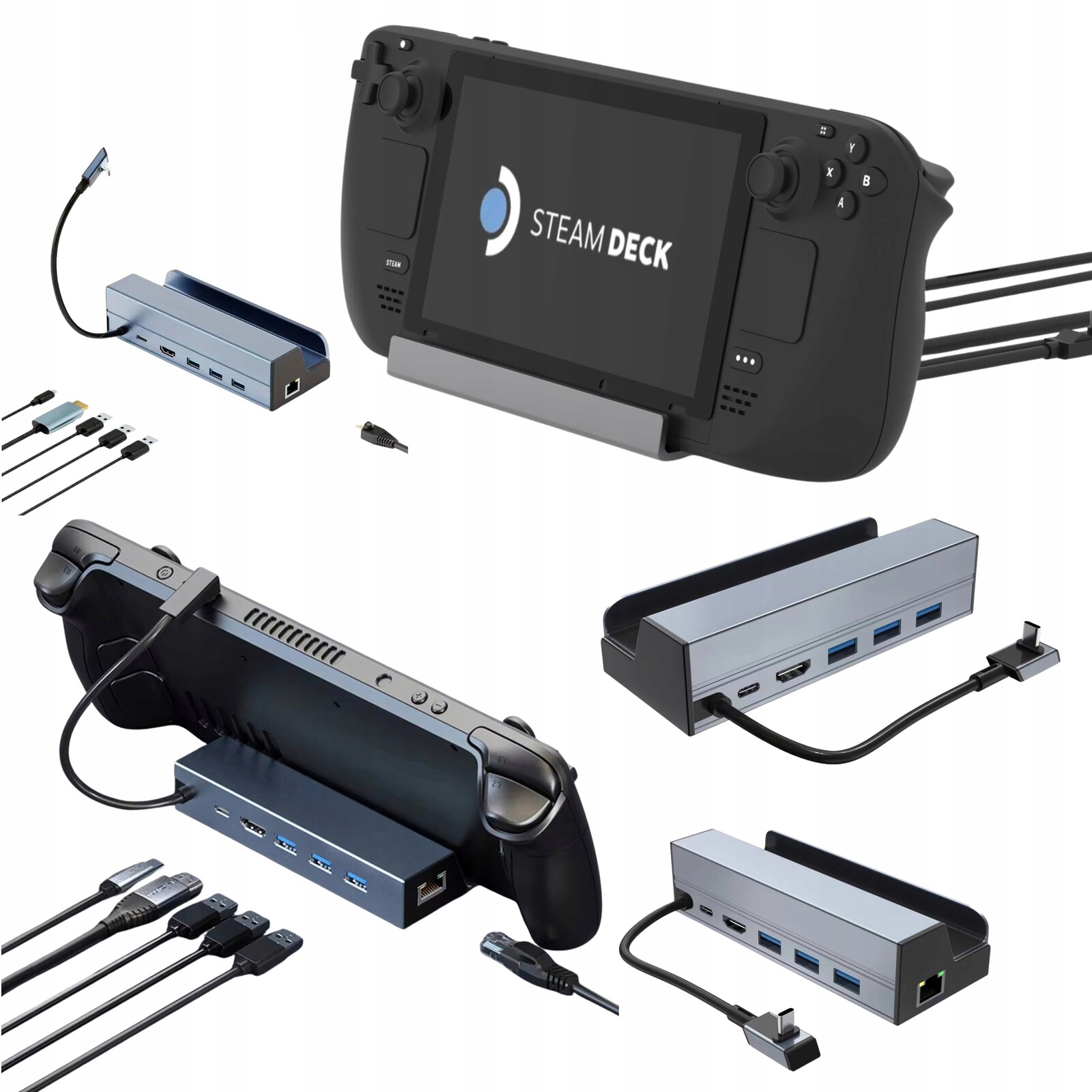 Dokovací stanice Superhub 6v1 Steam Deck Rog Ally Hdmi 4K Usb-c 100W