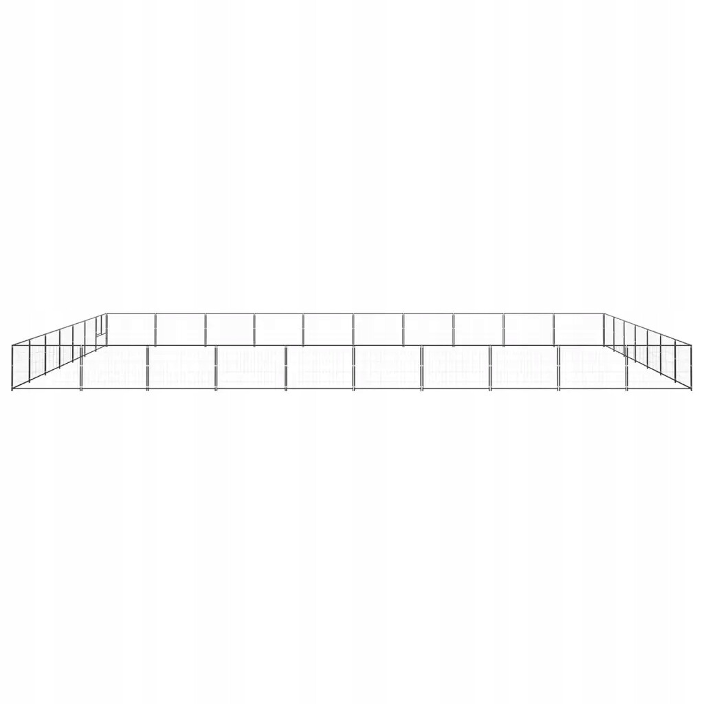 vidaXL Kotec pro psa, černá, 70 m², ocelová